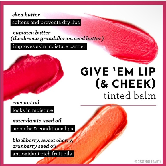 ⭐️HP!⭐️ Give ‘em Lip & Cheek VIBRANT CORAL tinted balm! - Picture 2 of 2